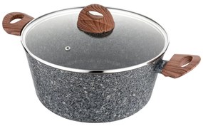 Oală cu capac Florina Master MG,  28 cm, 6,1 l, gri, diam. 28 cm