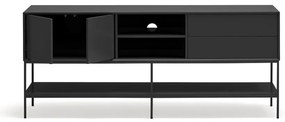 Comodă TV neagră 175x74x45 cm Platt – Teulat