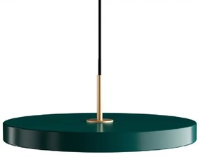 Lustra LED design scandinav Asteria medium - forest green/ auriu