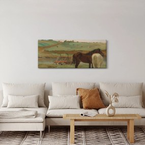 Tablou - Edgar Degas, Horses in a Meadow, reproducere (120x50 cm)