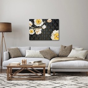 Tablou - Imagine cu flori de trandafir alb (70x50 cm)