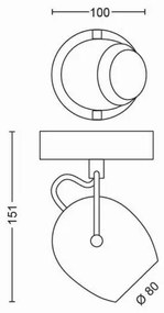 Spot LED RIVANO LED/4,3W/230V Philips 50611/30/P0