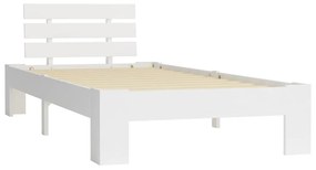 283154 vidaXL Cadru de pat, alb, 90 x 200 cm, lemn masiv de pin