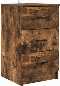 vidaXL Dulap de noapte Stejar afumat 38 x 38 x 66 cm Lemn compozit