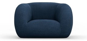 Fotoliu albastru cu tapițerie din stofă bouclé Essen – Cosmopolitan Design