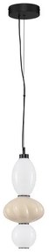 Pendul LED decorativ ceramic Bej, Alb, ONETA