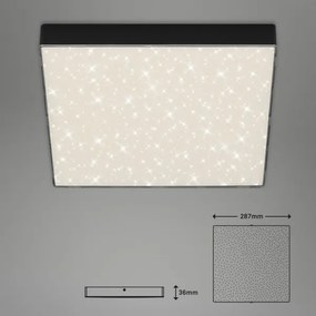 Plafonieră LED Briloner 7078-415 STAR SKY LED/21W/230V 28x28 cm negru