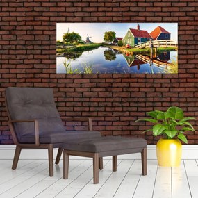 Tablou cu mori din Olanda (120x50 cm)