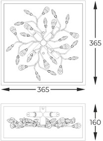 Plafonieră Zuma Line C0578-04A-B5TF SPRING 4xG9/33W/230V negru/auriu