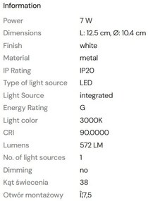 Spot LED incastrabil directionabil Galexo alb