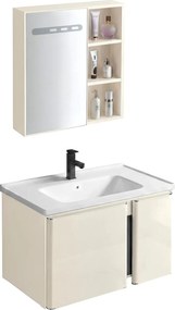 Set mobilier de baie cu lavoar Tula 60cm Beige