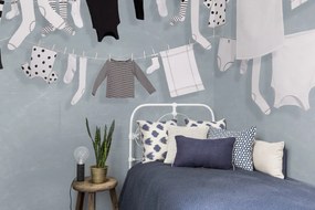Fototapet, Laundry Day, Blue, Rebel Walls