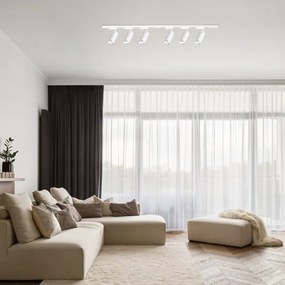 Spot pe șină MICA 6xGU10/10W/230V alb/crom mat