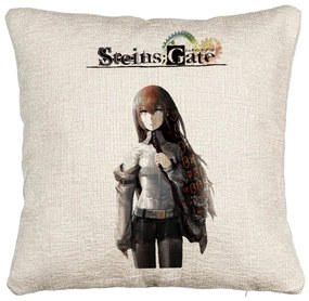 Perna Decorativa Canapea cu Steins Gate, 40x40 cm, Cu fermoar