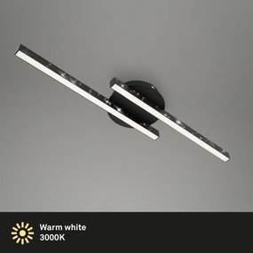 Lustră LED aplicată REY 2xLED/6W/230V negru Briloner 3517-025