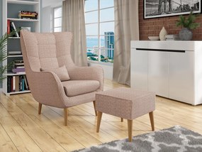 Fotoliu cu suport Flerance (maro deschis) . Promo -17%. 1103803
