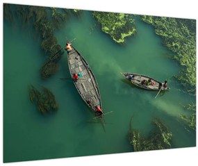 Tablou - Pescarii de pe râu (90x60 cm)