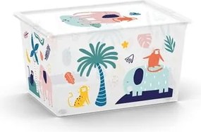 Cutie de depozitare pentru copii albă din plastic 55x39x31 cm C Box Style – KIS