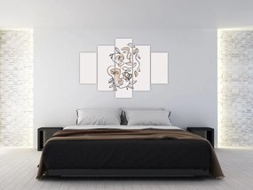 Tablou - Line art facials (150x105 cm)