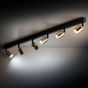 Spot LED RGBW dimabil TOP 6xGU10/6,5W/230V 2700-6500K negru/auriu