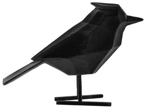 Statue bird large polyresin flocked black