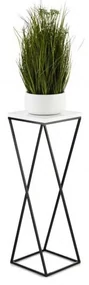 Suport pentru flori LOFT 70x24 cm negru/alb
