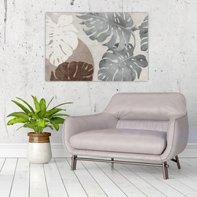 Tablou - Design cu frunze (90x60 cm)