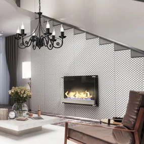 Lustră pe lanț DONATO 6xE14/40W/230V negru