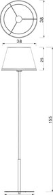 Lampă de podea ARDEN 1xE27/15W/230V bej