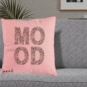 Perna Decorativa MOOD Money Grafic Urban, 40x40 cm, Roz, Husa Detasabila, Perna Inclusa, BEKZ®