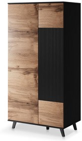 Dulap Random S-1 stejar wotan/negru