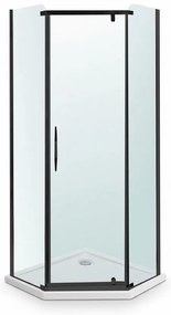 Celtic 90x90 cm cabină de duș pentagonală cu tavă de duș negru