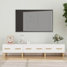812636 vidaXL Comodă TV, alb, 150x34,5x30 cm, lemn compozit