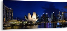 Tablou Singapore nocturn (120x50 cm)