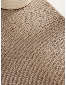 Covor bej țesut manual rotund din lână ø 120 cm Eleni Light Beige – Hanse Home