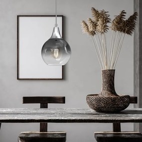 Lustră pe cablu MONTE 1xE27/60W/230V d. 15 cm crom mat