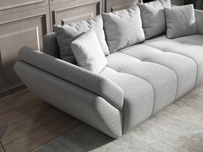 Canapea extensibilă dumonde cu ladă de depozitare si sezut confortabil din spuma high-density, Berlin Euphoria Dove 250x100 cm