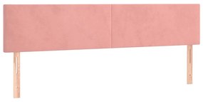 345823 vidaXL Tăblii de pat, 2 buc, roz, 80x5x78/88 cm, catifea