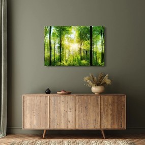 Tablou - Răsărit în pădure (90x60 cm)