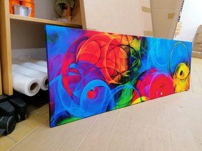Tablou abstract plin de culori