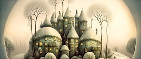 Tablou - Căsuțe de basm (120x50 cm)