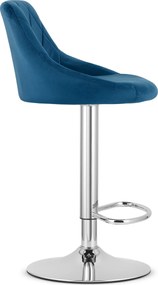 OFERTA Scaun de bar albastru VELVET KAST II. calitate secondară