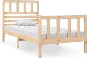 vidaXL Cadru de pat mic single, 75x190 cm, lemn masiv