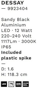 Tarus LED iluminat exterior decorativ IP65 DESSAY H-98cm