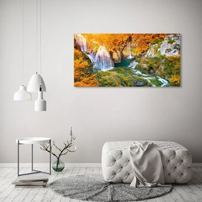 Imagine de sticlă Cascada în toamna