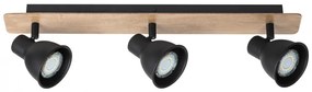 Lustra 3 spoturi design industrial metalica MAC negru 5904 RX