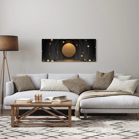 Tablou - Cercuri aurii (120x50 cm)