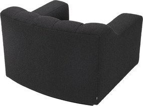 Fotoliu design LUX Kelly boucle negru 115206 HZ