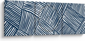 Tablou - linie 3D (cu ceas) (90x30 cm)