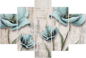 Tablou - Flori texturate (150x105 cm)